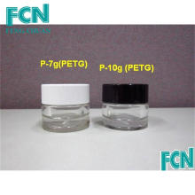 7g 10g Schwarze oder weiße kosmetische Hautpflege Creme Flasche Kunststoff Jar Container